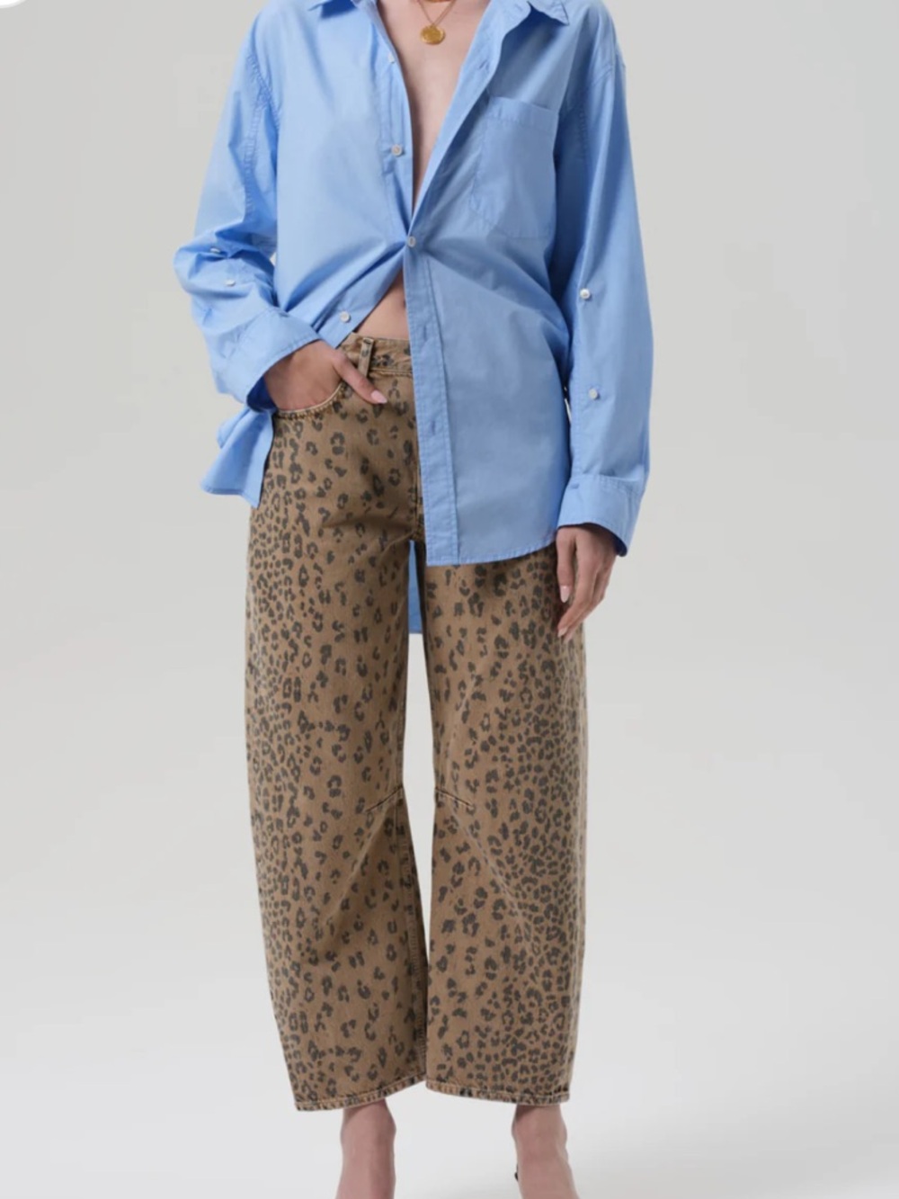 Citizens of Humanity Miro Relaxed Jean in Natural Cheetah
